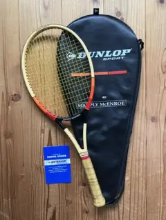 ダンロップ DUNLOP MAXPLY McENROE レトロ VINTAGE DUNLOP MAXPLY McENROE WOOD TENNIS RACQUET + ORIGINAL