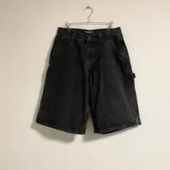 RALPH LAUREN ブラックデニムショーツ　ワイド　バギー　後染め　W31