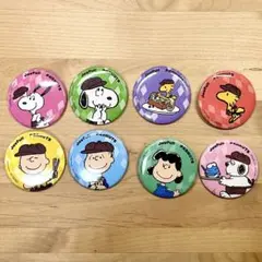 ジョイフル Joyfull×PEANUTS スヌーピー缶バッジ 全8種フルコンプ