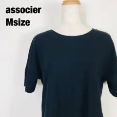 associer 半袖tシャツ　カットソー　インナーシャツ　ネイビー　E3