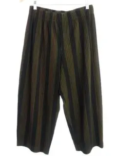 【極レア品】HOMME PLISSÉ マルチストライプ プリーツパンツ