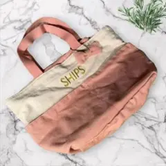 シップス SHIPS ハンドバッグ お出かけ ロゴ