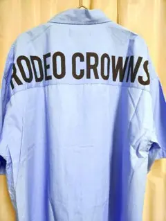 即購入OKRODEO CROWNS ロゴ半袖シャツ ロデオ新品タグなしブルー