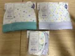 【ベビーザラス】ベビー帽子セット 星柄 三角形柄 50-95cmフリーサイズ