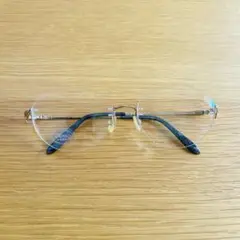 HOYA 正規品 日本製 ヴィンテージ 縁無し 金色 銀色 眼鏡 メガネ ホヤ