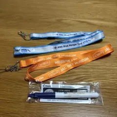JAL SKy MUSEUM、ANA Blue Hangar ストラップ、ペン