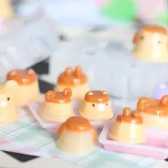 #0328シリコンモールド　動物プリン　ミニチュア　スイーツ　立体型　レジン
