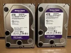 WD Purple 4TB HDD WD40PURZ 2台セット