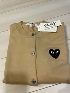 【新品 早い者勝ち】PLAY プレイコムデギャルソン M カーディガン ベージュ