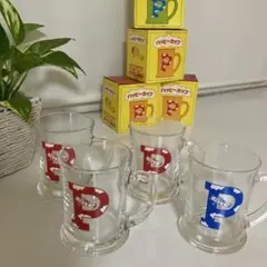 昭和レトロ　プラッシー　ノベルティ　ジョッキグラス　4個セット
