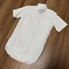 グリーンレーベルリラクシング　半袖ワイシャツ　緑チェック　S