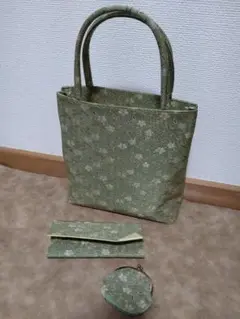 和装用バッグ 緑色 セット