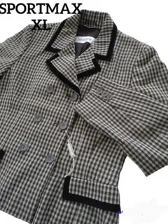 ★新品未使用★SPORTMAX★秋冬チェック テーラードジャケット XL