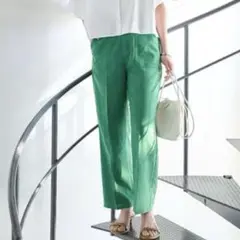 リネンライク ベイカー パンツ -接触冷感・吸水速乾・UVカット・防シワ