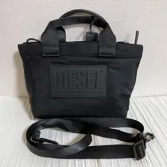 新品 diesel ディーゼル トート 黒 ブラック ハンドバッグ ストラップ