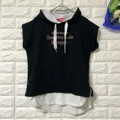 LOVE RABBY ラブラビー パーカー フェイクレイヤード 重ね着