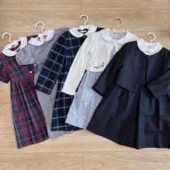 9点 通塾 お受験 ワンピース まとめ 110 新品 美品
