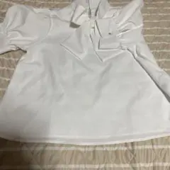 半袖ブラウス白リボン