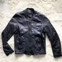 BEAMS ビームス シングル ライダース ジャケット レザー やぎ シワ加工