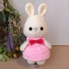 あみぐるみ　白いうさぎ　amigurumi　かわいい　rabbit