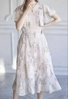 【tocco closet】フラワーエンブロイダリーxフラワープリントワンピース