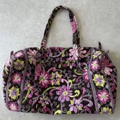 美品【レア】Vera Bradley キルティングボストンバッグ パープルパンチ