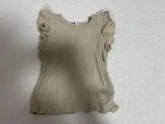 PAIR MANON フリル付きノースリーブ 100cm ベージュ
