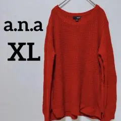 ✨️海外古着✨️a.n.a 【XL】レッド ニットセーター 長袖 かわいい