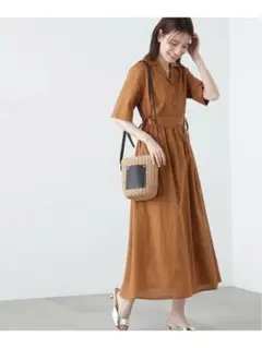 N. Natural Beauty Basic 半袖シャツワンピース