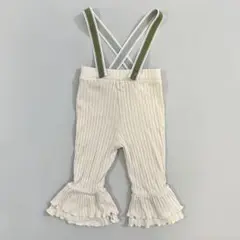 【未使用】 &mignon バースデイ サスペンダー付きフレアパンツ