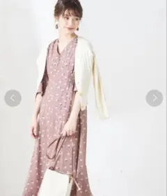 レトロ小花ワンピース natural couture