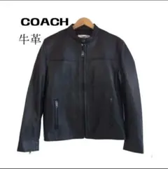 早い者勝ち‼︎【COACH】F86594 牛革　ジャケット　シングル　ライダース