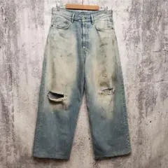 希少 acne studios 1989 penicillin Acne Studios - 1989 Penicillin Straight-Leg Distressed Jeans