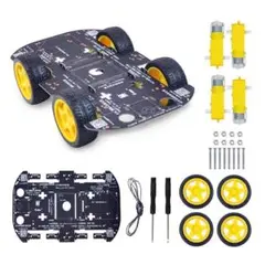 Arduino プラモデルパーツ4 TTモーター付き4WDロボットシャーシキット