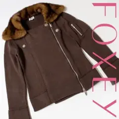 ♡FOXEY♡ライダースジャケット ミンクファー付