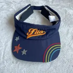 Fila ネイビー バイザー 星と虹刺繍
