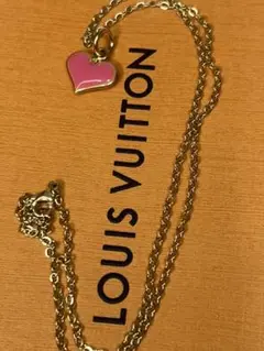 【正規品】Louis Vuitton ハート チャーム ネックレス ピンク