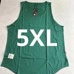 ☆タンクトップ メンズ カジュアル 丸首 5XL グリーン ノースリーブ