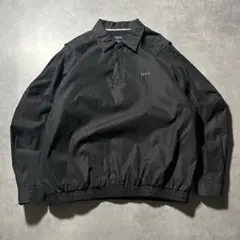 IZOD ワンポイントロゴ 刺繍 ハーフボタン ナイロン スウェット トレーナー