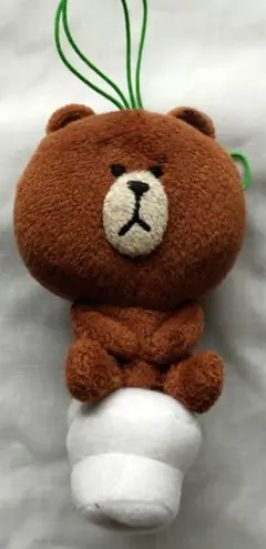 ブラウン ぬいぐるみ ストラップ 約8cm