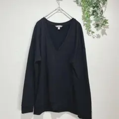 【バナナリパブリック】ブラック Vネック 長袖セーター　Mサイズ