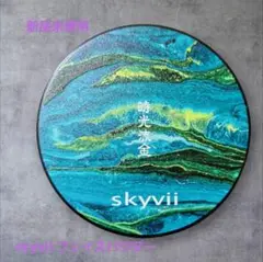 新品未使用skyvii フェイスパウダー 青緑マーブルデザインケース【匿名配送】