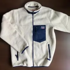 Levi's フリースジャケット Mサイズ アイボリー/ネイビー