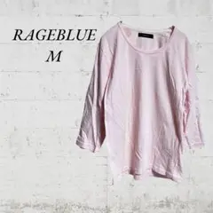【RAGEBLUE レイジブルー】【M】五分袖シャツ　ピンク　シンプル　ビジネス