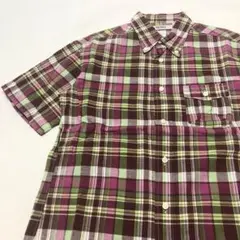 【極美品】ユナイテッドアローズ×デガジェ 綿麻ワークシャツ 日本製 M 半袖BD