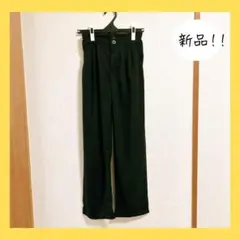 【新品⭐】ワイドパンツ ゆったり 伸縮 タック L ブラック