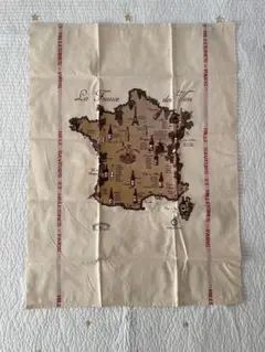 フランス　ワイン　地図タペストリー
