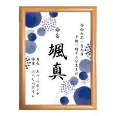 水彩模様の命名書