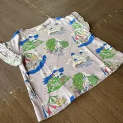 ニットプランナー　NP 風景柄フリル袖Tシャツ 100