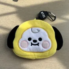 BT21 犬の顔型ポーチ イエロー